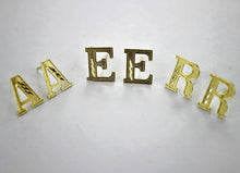 Load image into Gallery viewer, 10K solid Yellow Gold Diamond Cut Initial Alphabet Letter Stud Earrings A to Z

