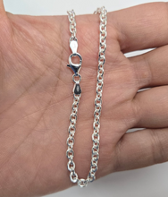 Load image into Gallery viewer, 925 Sterling Silver Solid Cable Link Chain Necklace Bracelet 3.8mm 7" to 30"
