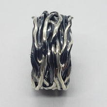 Load image into Gallery viewer, 925 Sterling Silver Solid Heavy Wrapped Wire Ring High Quality 12mm Size 6-10
