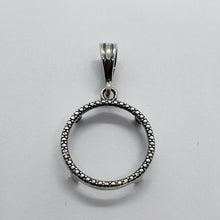 Load image into Gallery viewer, 925 Sterling Silver Dime Bezel 18 mm Coins Prong Back Illusion Edge High Quality

