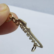 Load image into Gallery viewer, 10K Solid Yellow Gold Handmade Personalized Custom Name Pendant Charm with Heart
