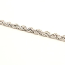 Load image into Gallery viewer, Stainless Steel Textured Rope Chain Necklace 3/16 Inch Wide, Sizes 16-30 Inches
