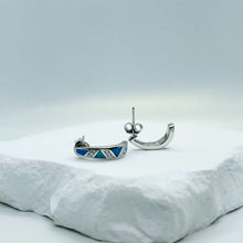 Load image into Gallery viewer, Sterling Silver Synthetic Opal Earring Push Back
