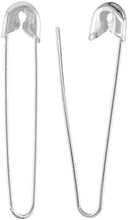 Load image into Gallery viewer, 925 Sterling Silver High Quality Safety Pin Charm Brooch or Earrings Made Italy
