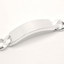 Load image into Gallery viewer, 925 Sterling Silver Personalized Custom Engraved Curb Link ID Bracelet 12.5mm
