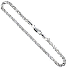 Load image into Gallery viewer, 925 Sterling Silver Spiga Wheat Chain Necklace Bracelet Width 3mm Size 7"~30"
