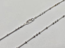 Load image into Gallery viewer, 925 Sterling Silver Fine 3 + 1 Beaded Snake Station Chain Necklace 1mm 7" to 30"

