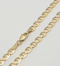 Load image into Gallery viewer, 10K Solid Yellow Gold Mariner Link Chain Bracelet Necklace 3.2mm~6mm Size 7"~26"
