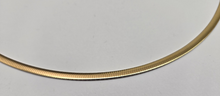 Load image into Gallery viewer, 925 Sterling Silver Two Tone Reversible Plated Omega Necklace 4mm 16" to 18"
