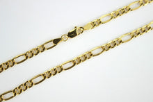 Load image into Gallery viewer, Authentic 14K Yellow Gold Hollow Figaro Necklace Bracelet Chain 4.5mm/7"~30"

