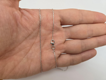 Load image into Gallery viewer, 925 Sterling Silver Fine Rounded Cardano Snake Chain Necklace 0.8mm 16" to 18"
