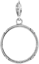 Load image into Gallery viewer, Sterling Silver Dime Bezel 18 mm Coins Prong Back Diamond Cut 10 Cent Coin
