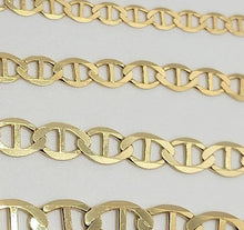 Load image into Gallery viewer, 10K Solid Yellow Gold Mariner Link Chain Bracelet Necklace 3.2mm~6mm Size 7"~26"
