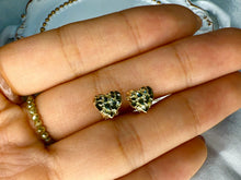 Load image into Gallery viewer, 10K Real Solid Yellow Gold Heart Nugget Earrings
