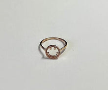Load image into Gallery viewer, 14K Solid Rose Gold Dainty Smile Face Ring Band Handmade Women Girl Size 4~10
