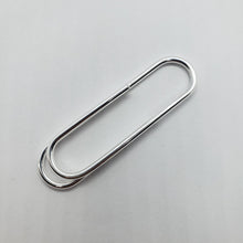 Load image into Gallery viewer, 925 Sterling Silver Large Paper Clip Money Clip Made in Italy 2 3/8 x 5/8 inch
