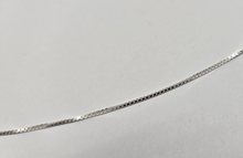 Load image into Gallery viewer, 925 Sterling Silver Box Chain Very Thin Necklace Women 0.8mm Thick Size 16"~30"
