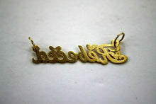 Load image into Gallery viewer, 10K Solid Yellow Gold Personalized Custom Name Pendant Charm With/out Rolo Chain
