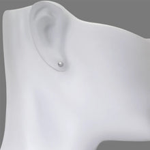 Load image into Gallery viewer, 14K Yellow or White Gold Diamond Cut Ball Stud Earrings 4mm Wide Screw Backing

