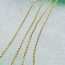 Load image into Gallery viewer, 14K Solid Yellow Gold Cable Link Chain Necklace Women Girl 1.3mm 16" 18" 20"
