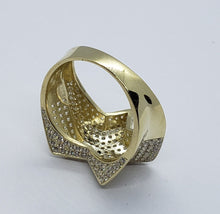 Load image into Gallery viewer, 10K Yellow Gold 20.5mm Big Star Shaped Ring Band for Men Size 9 -11
