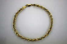 Load image into Gallery viewer, 10K Yellow Gold Rope Twist Link Bracelet 2mm ~ 5mm 7" / 8" / 8.5" / 9"

