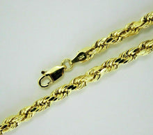 Load image into Gallery viewer, 10k Solid Yellow Gold D/C Rope Chain Necklace Bracelet 1.5mm-8mm 8.5" 16"-30"
