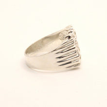Load image into Gallery viewer, 925 Sterling Silver Detailed Square Nugget Ring 5/8 Inch Wide, Sizes 8-13
