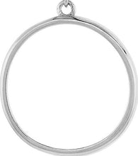 Load image into Gallery viewer, Sterling Silver Bezel Susan B Anthony Sacagawea 27 mm Coin Prong Back Round Edge
