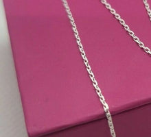 Load image into Gallery viewer, 925 Sterling Silver Very Thin Fine Boston Link Chain Necklace 1mm 16" 18" 24"
