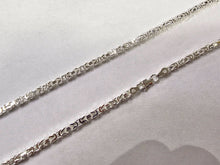 Load image into Gallery viewer, 2.6mm Sterling Silver Square Byzantine Chain Necklace Bracelet Size 7" ~ 30"
