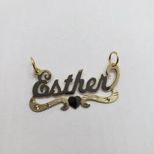 Load image into Gallery viewer, 14K Solid Yellow Gold Handmade Personalized Custom Name Pendant Heart Design
