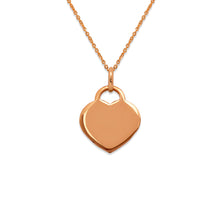Load image into Gallery viewer, 14K Gold Plain Simple Heart Pendant Disc Pendant Charm 13.5mmX16mm / 1.5grams
