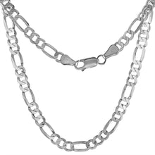 Load image into Gallery viewer, 925 Sterling Silver Thin Flat Figaro Link Chain Necklace Bracelet 5mm 7" to 30"
