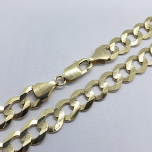Load image into Gallery viewer, 10K Yellow Gold Solid Cuban Link Chain Curb Necklace Bracelet 10mm, 8"~30"
