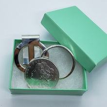 Load image into Gallery viewer, Sterling Silver Dollar Money Clip Spring Back with Morgan Dollar Coin 1878-1921
