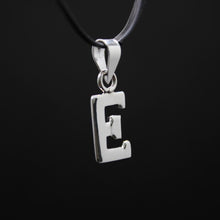 Load image into Gallery viewer, 925 Sterling Silver Alphabet Initial Pendant Plain Slab Serif Upper Case Letter
