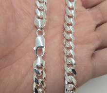 Load image into Gallery viewer, 925 Sterling Silver Rhodium Domed Surface Miami Cuban Link Chain 8.3mm 9" to 30"

