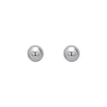Load image into Gallery viewer, 14K Yellow or White Gold Ball Stud Earrings 5mm Wide 2grams Screw Backing
