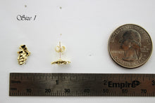 Load image into Gallery viewer, Authentic 10k Solid Yellow Gold Nugget Stud Earrings Men Women Unisex
