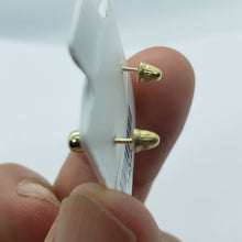 Load image into Gallery viewer, 14K Real Yellow White Gold Polished Round Ball Stud Earrings Screw Backing 2m~8m
