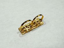 Load image into Gallery viewer, 10k Yellow Gold Nugget Style Double Finger Ring Sizes 6-13
