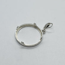 Load image into Gallery viewer, Sterling Silver Nickel Bezel 22mm Coins Prong Back Round Edge 5 Cent 21.21mm
