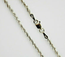 Load image into Gallery viewer, Authentic 10K White Gold D/C Hollow Rope Twist Link Chain Necklace 2.2mm 16"~30"

