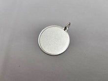 Load image into Gallery viewer, 925 Sterling Silver Round Disc Pendant for Engraving 1 Inch (25mm) Tall
