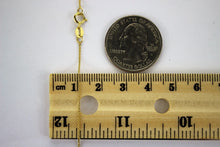 Load image into Gallery viewer, 14K Solid Yellow Gold Personalized Custom Name Pendant Charm &amp; Rolo chain
