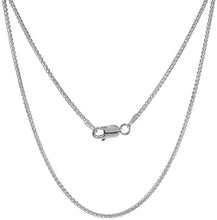 Load image into Gallery viewer, 925 Solid Sterling Silver Spiga Wheat Chain Necklace Men Women 1.5mm, 16" - 24"
