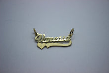 Load image into Gallery viewer, 14K Solid Yellow Gold Personalized Custom Name Pendant Charm with heart
