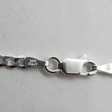 Load image into Gallery viewer, 925 Sterling Silver Curb Cuban Link Chain Necklaces Men Women 2.1mm Size 16"~30"
