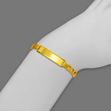 Load image into Gallery viewer, 14K Yellow Gold Baby ID Bracelet Curb X-Light 6mm ID 5mm Wide Chain 6" Engraving
